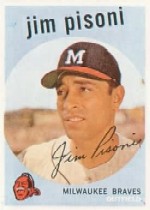 1959 Topps Baseball Cards      259A    Jim Pisoni GB